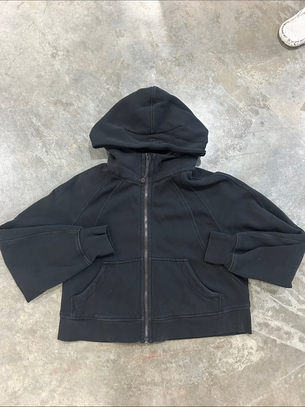 Lulu lemon Black Zip-Up Hooded Sweatshirt